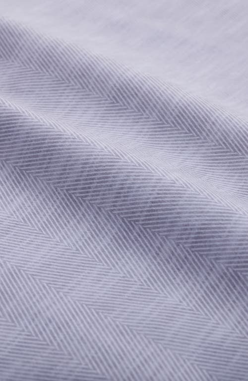 Bugatchi James Ooohcotton® Herringbone Button-up Shirt In Silver