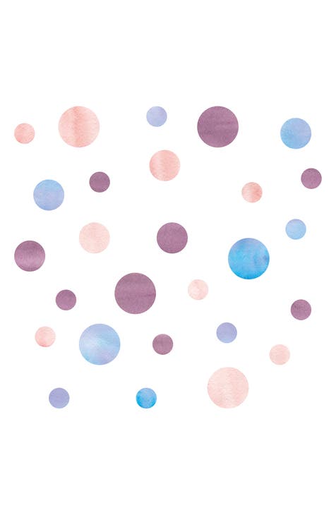 Dots Purple Pink Blue Wall Art