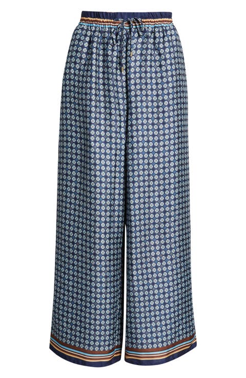 Relaxed Drawstring Satin Pants