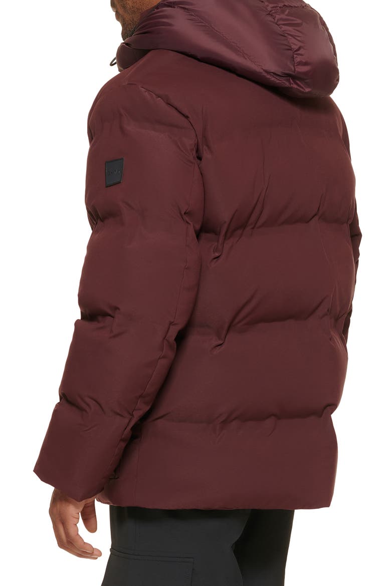 Hooded Puffer Jacket, Alternate, color, OXBLOOD
