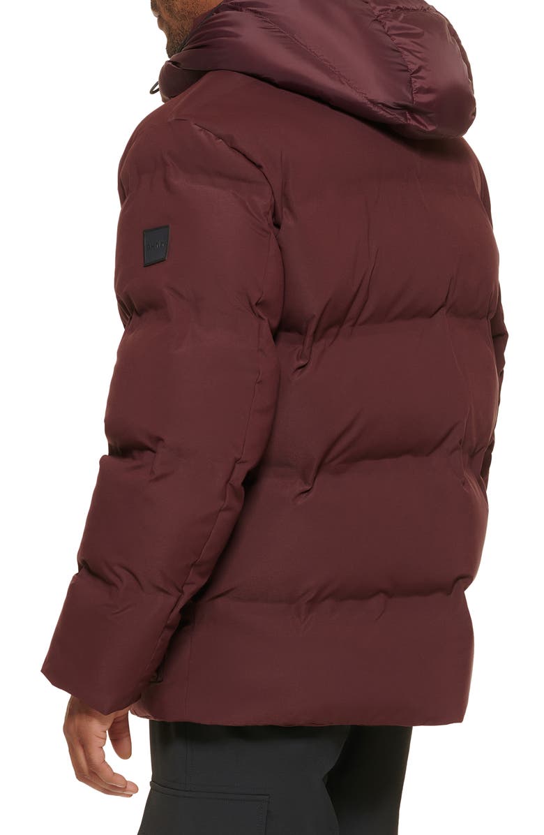 DKNY Hooded Puffer Jacket, Alternate, color, Oxblood