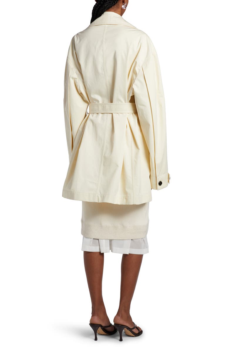 Bottega Veneta Double Breasted Cotton Twill Trench Coat, Alternate, color,