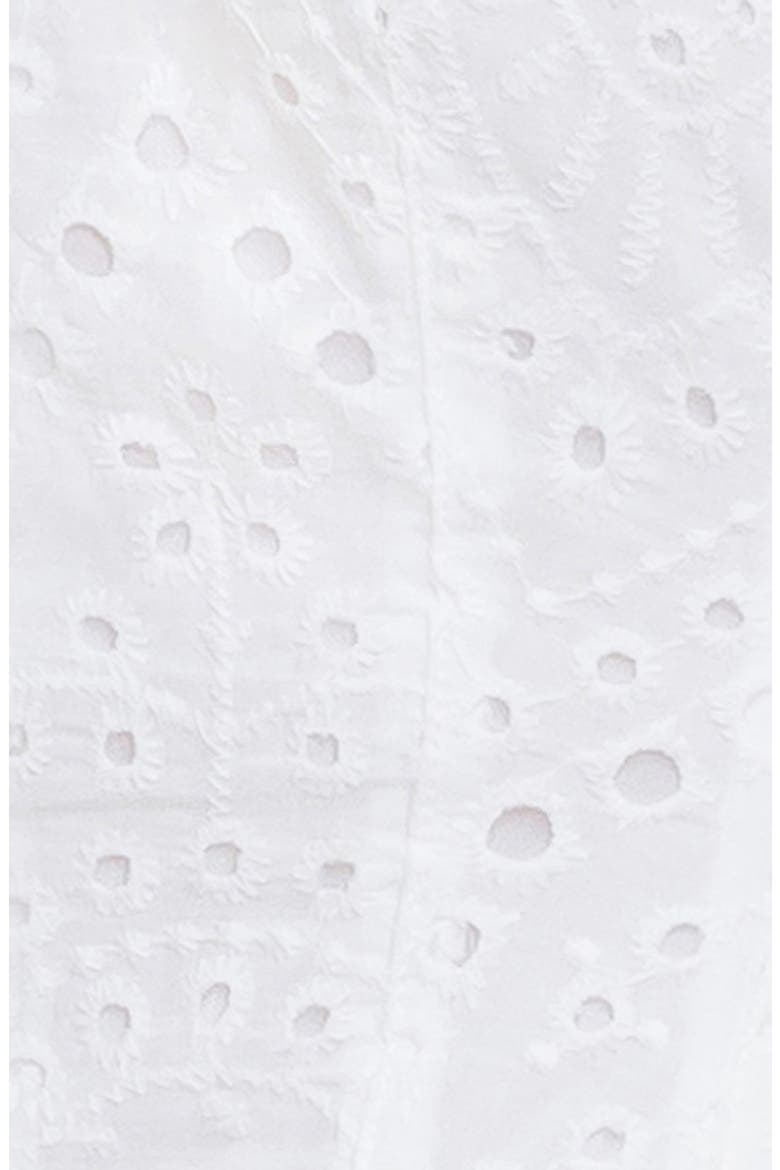 Eyelet Tie Strap Maxi Dress, Alternate, color, WHITE