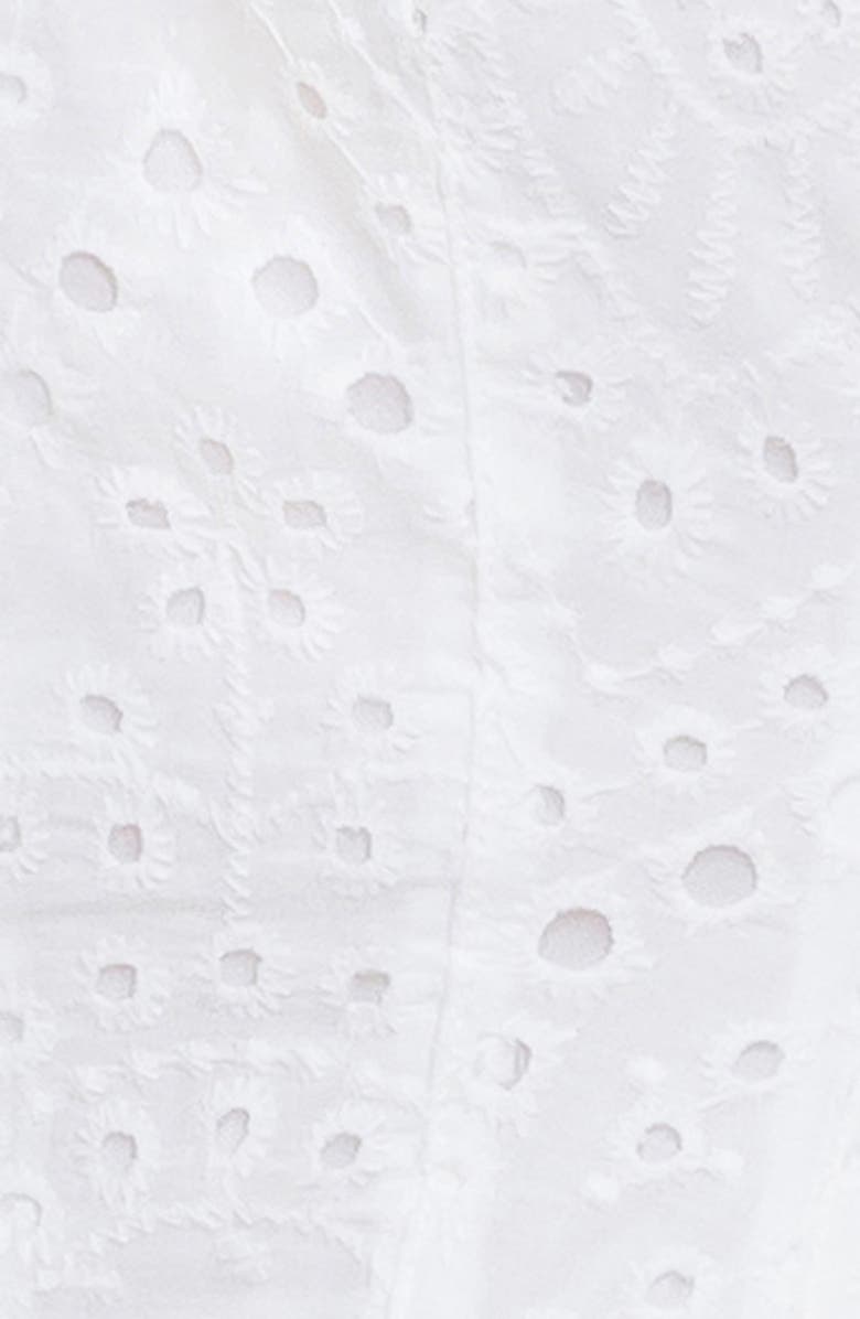 FREEMARKET Eyelet Tie Strap Maxi Dress, Alternate, color, White