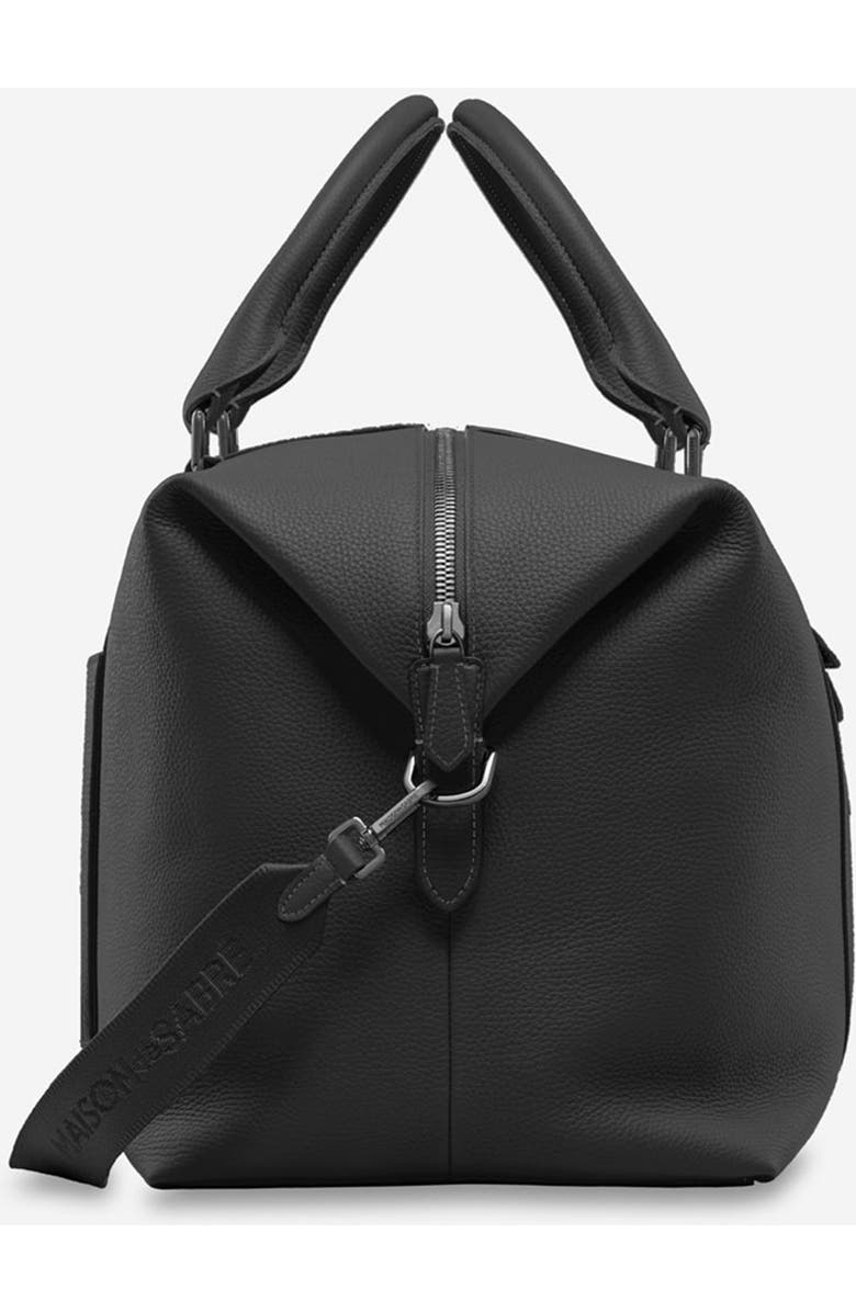 MAISON de SABRÉ Leather Duffle Bag, Alternate, color, Black Caviar
