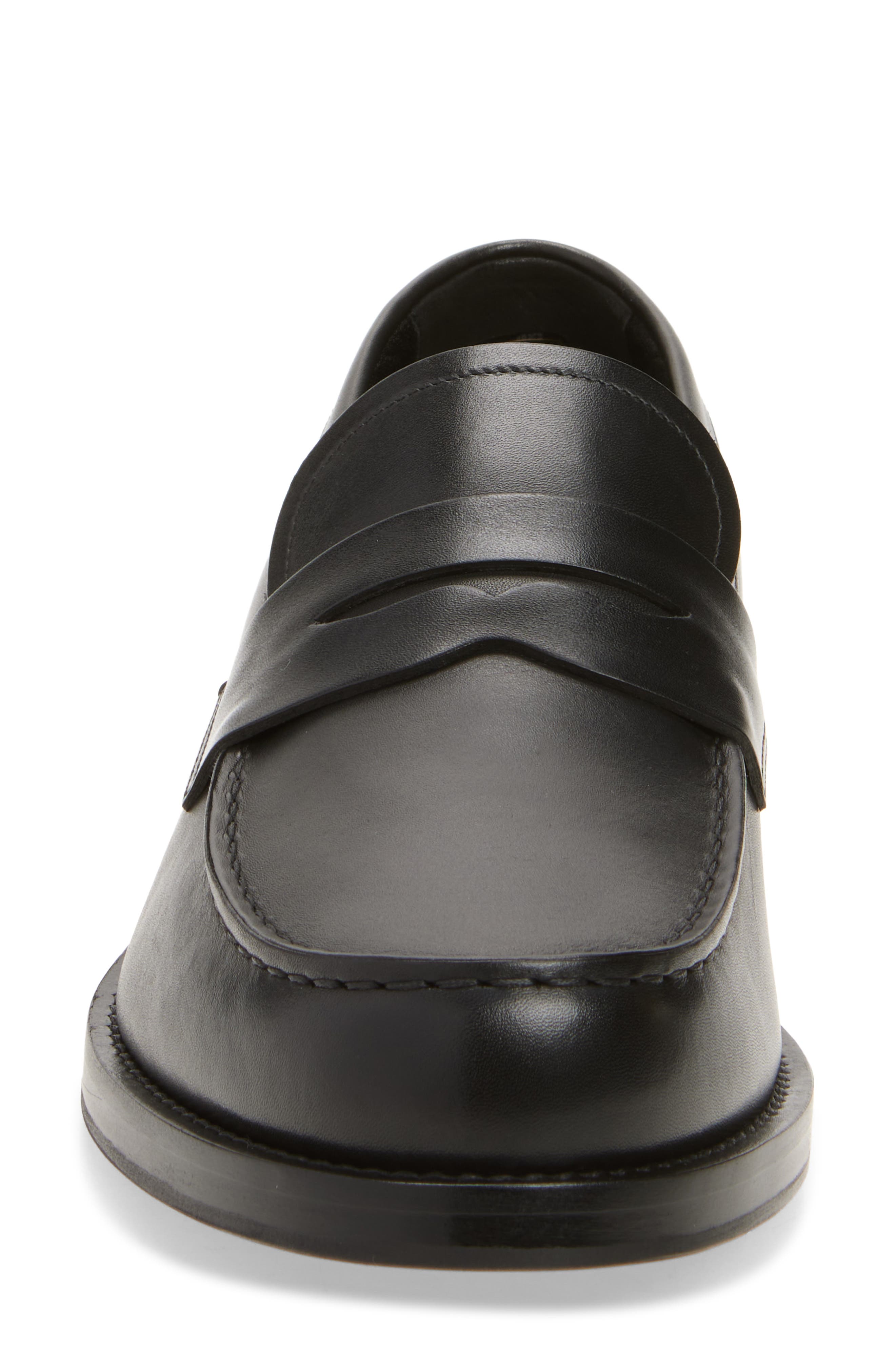 BOSS Dresletic Leather Penny Loafer, Alternate, color, Black