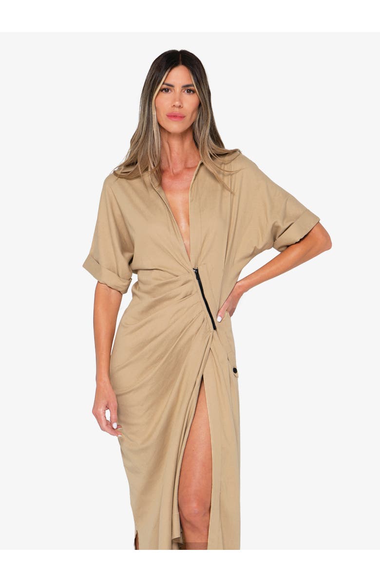JBQ River Dress, Main, color, Khaki
