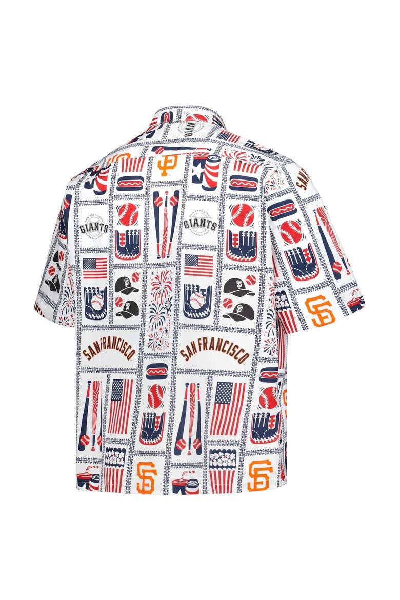 Men's Reyn Spooner White San Francisco Giants Americana Button-Up Shirt, Alternate, color, White