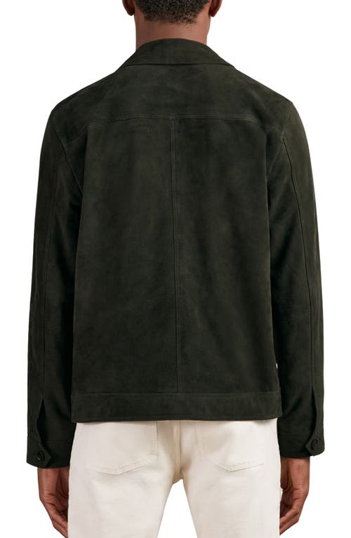 Reiss Devonshire Suede Worker Jacket In Green