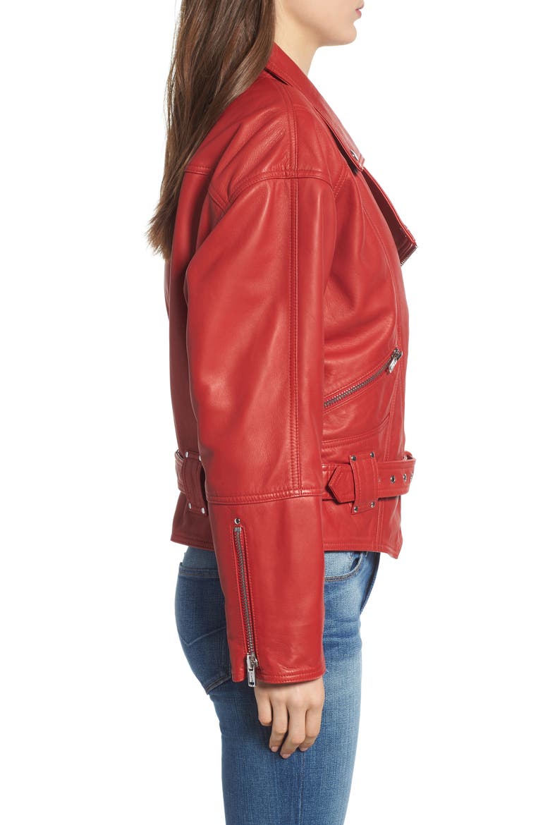 Leather Jacket, Alternate, color, RIOT