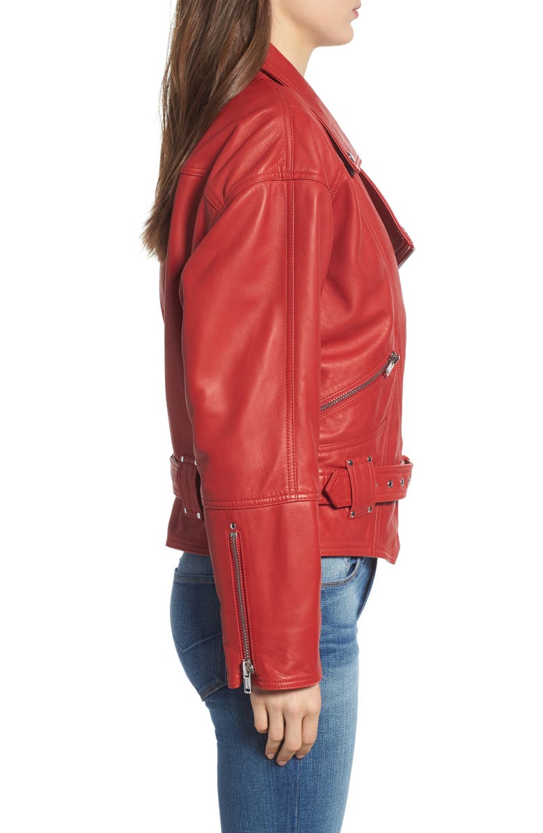 Hudson Jeans Leather Jacket, Alternate, color,