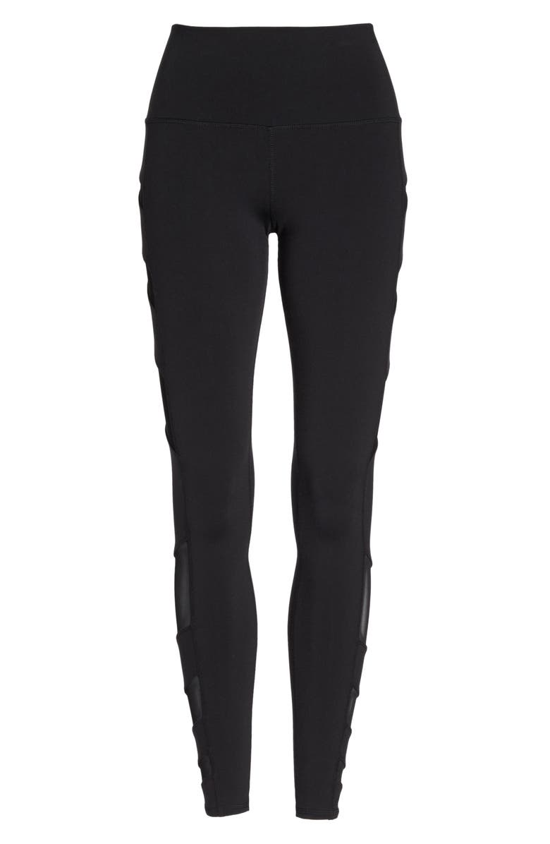 Alo Block High Waist Mesh Inset Leggings, Alternate, color, 