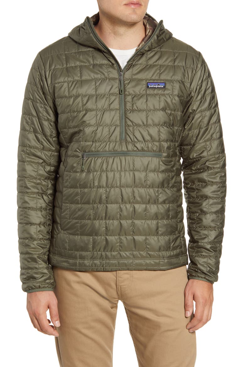 Nano Puff® Bivy Regular Fit Water Resistant Jacket, Main, color, INDUSTRIAL GREEN