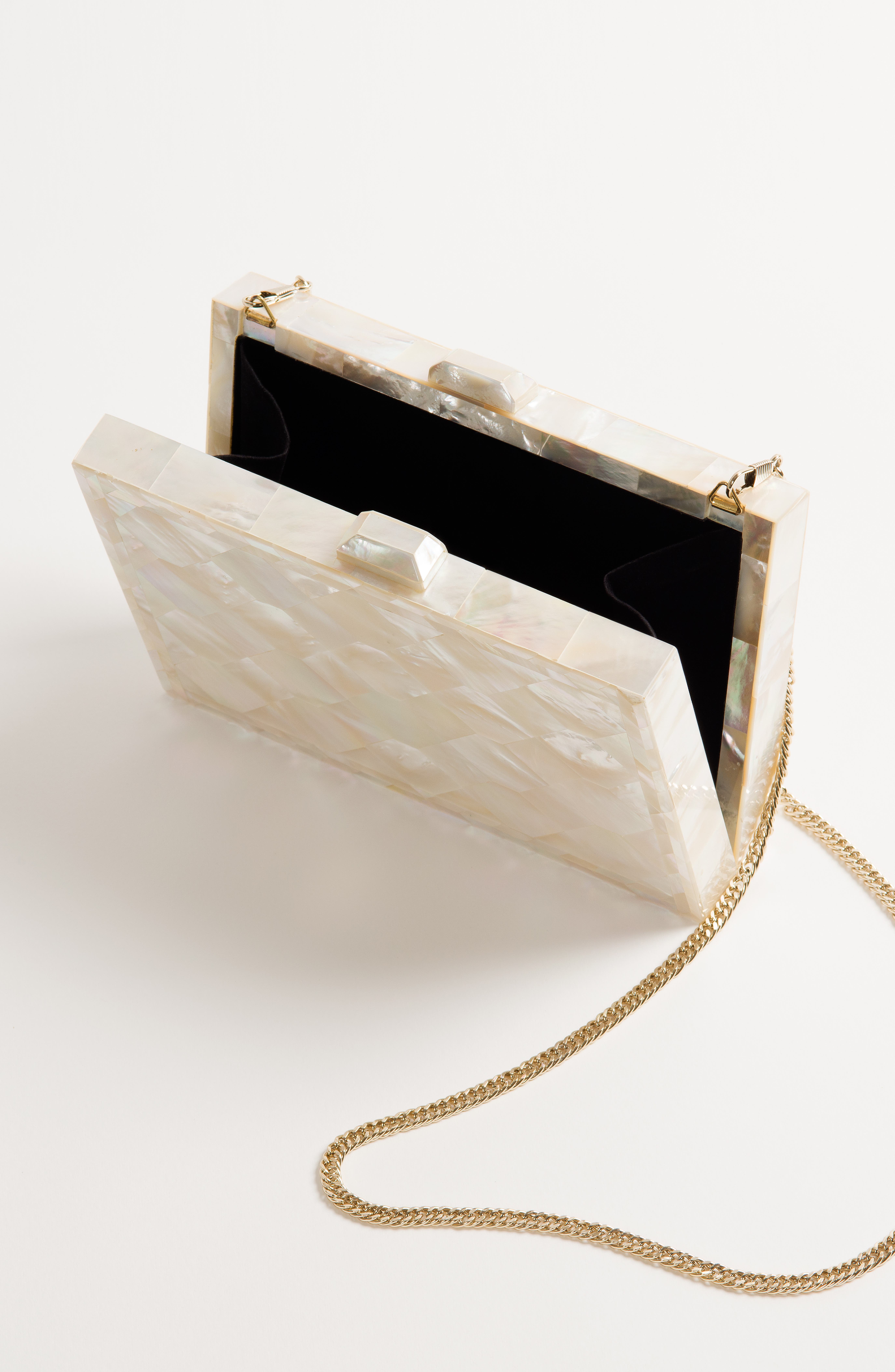 Freya Rose Athena Ivory Mother of Pearl Bag, Alternate, color, Ivory