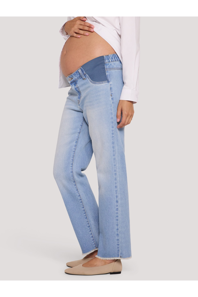 Under the Belly Slim Straight Leg Jeans, Alternate, color, Light Wash