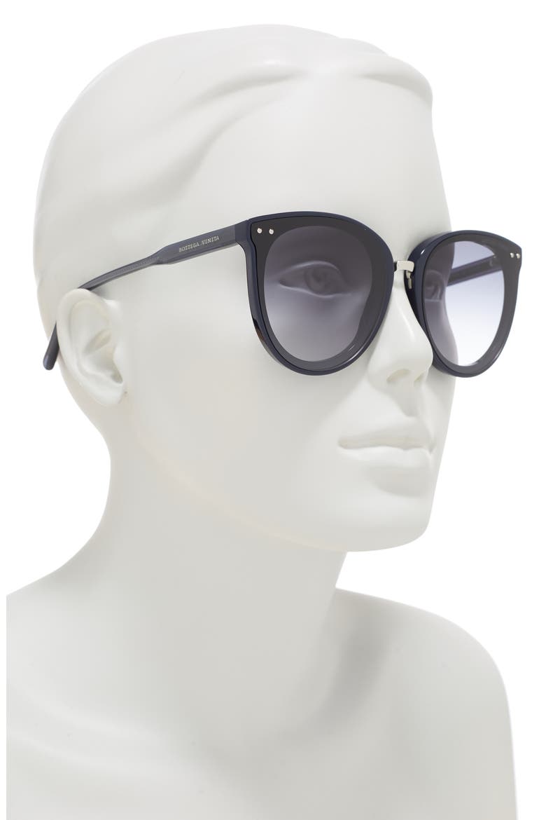 61mm Round Sunglasses, Alternate, color, BLUE BLUE BLUE/GBU