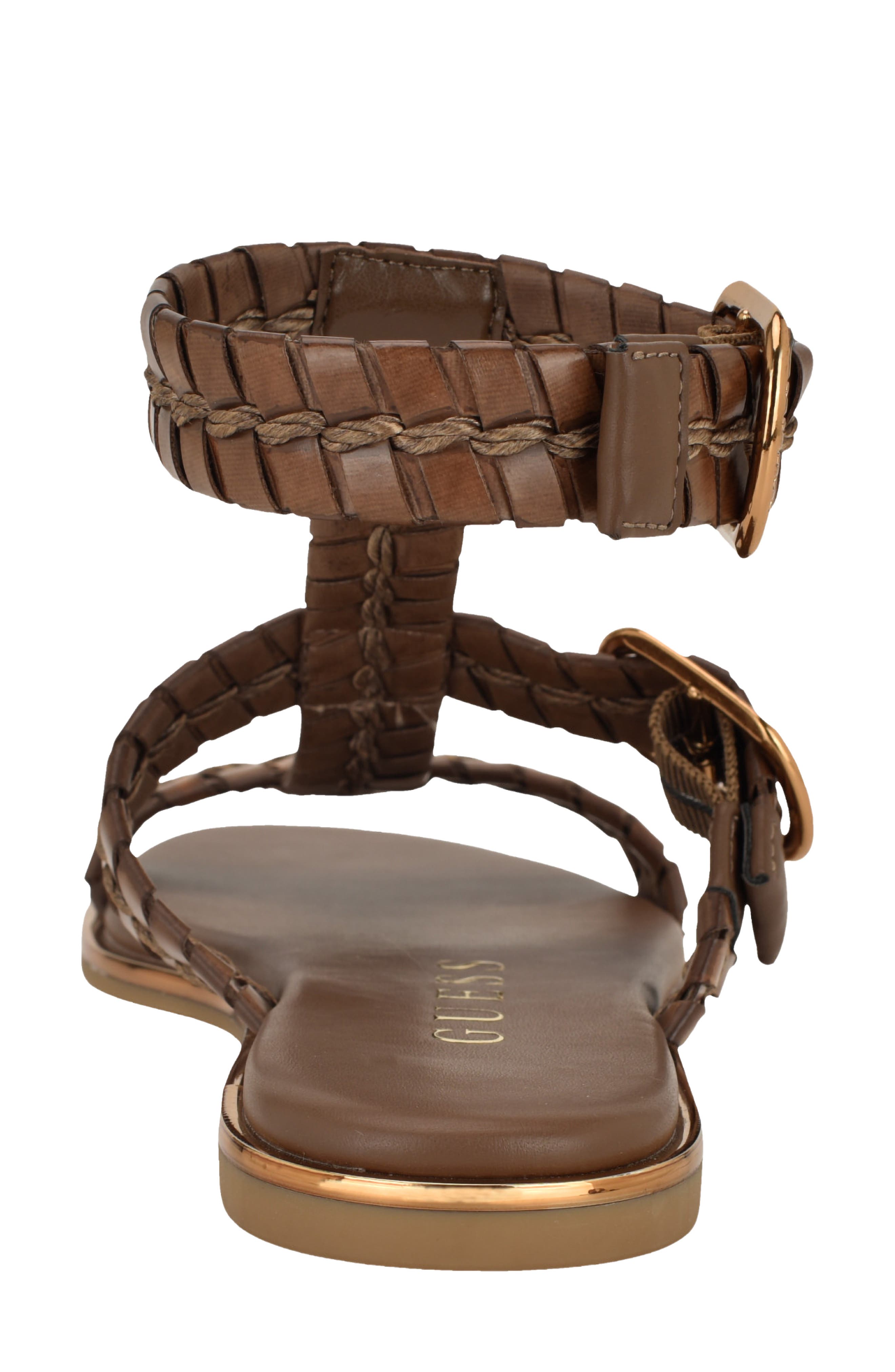 Lylnet Ankle Strap Sandal, Alternate, color, DARK BROWN