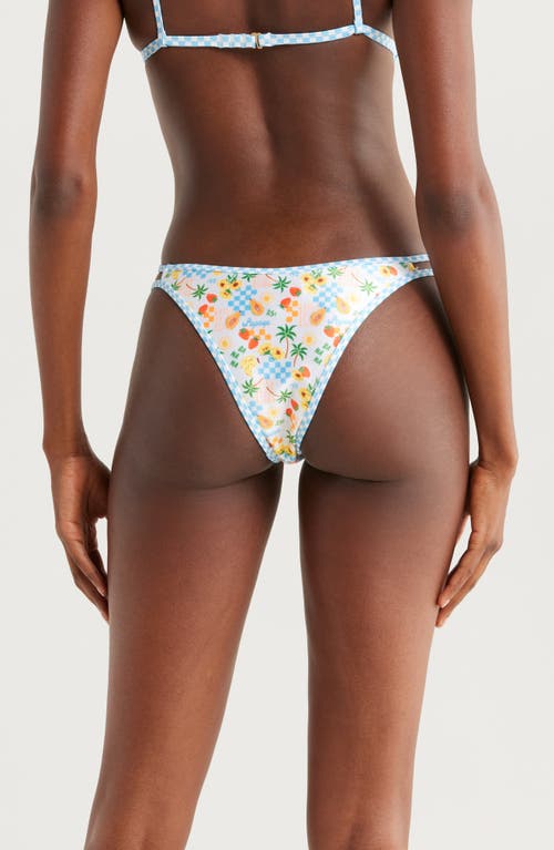 Kulani Kinis Malima White Multi Print Cheeky Bikini Bottoms In Suncatcher