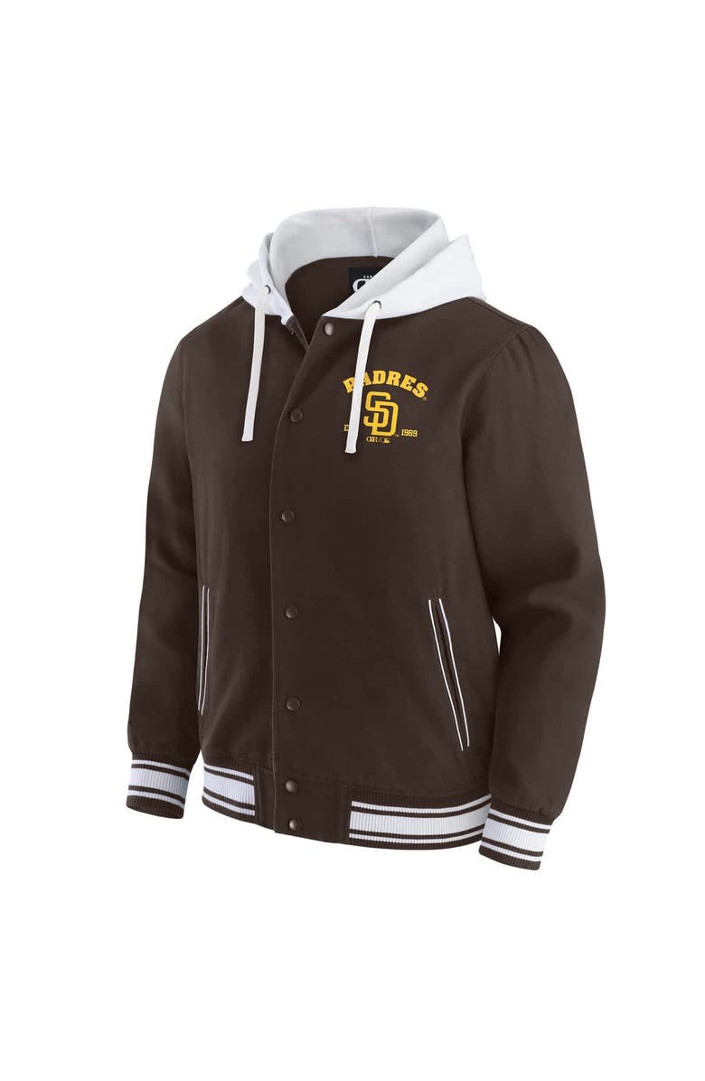 Darius Rucker Collection by Fanatics Men's Darius Rucker Collection by Fanatics Brown San Diego Padres Full-Snap Hooded Jacket, Alternate, color, Brown