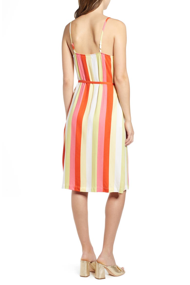 Everyday Wrap Dress, Alternate, color, RED SCARLETT LOLLIPOP STRIPE