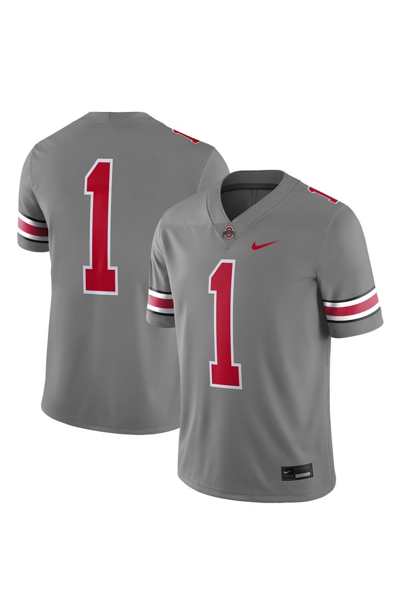 Nike Men's Nike Steel/Scarlet Ohio State Buckeyes Game Jersey, Main, color, 