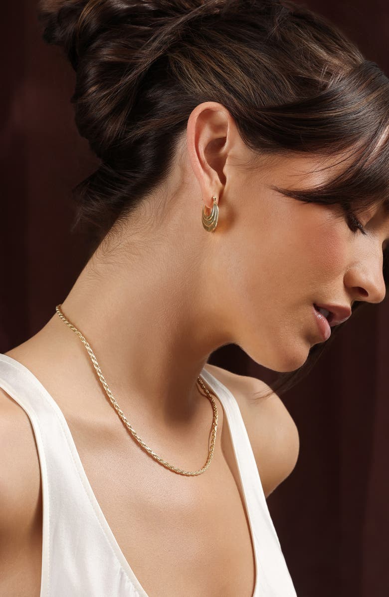 ATHRA LUXE Round 3D Hoop Earrings, Alternate, color, 