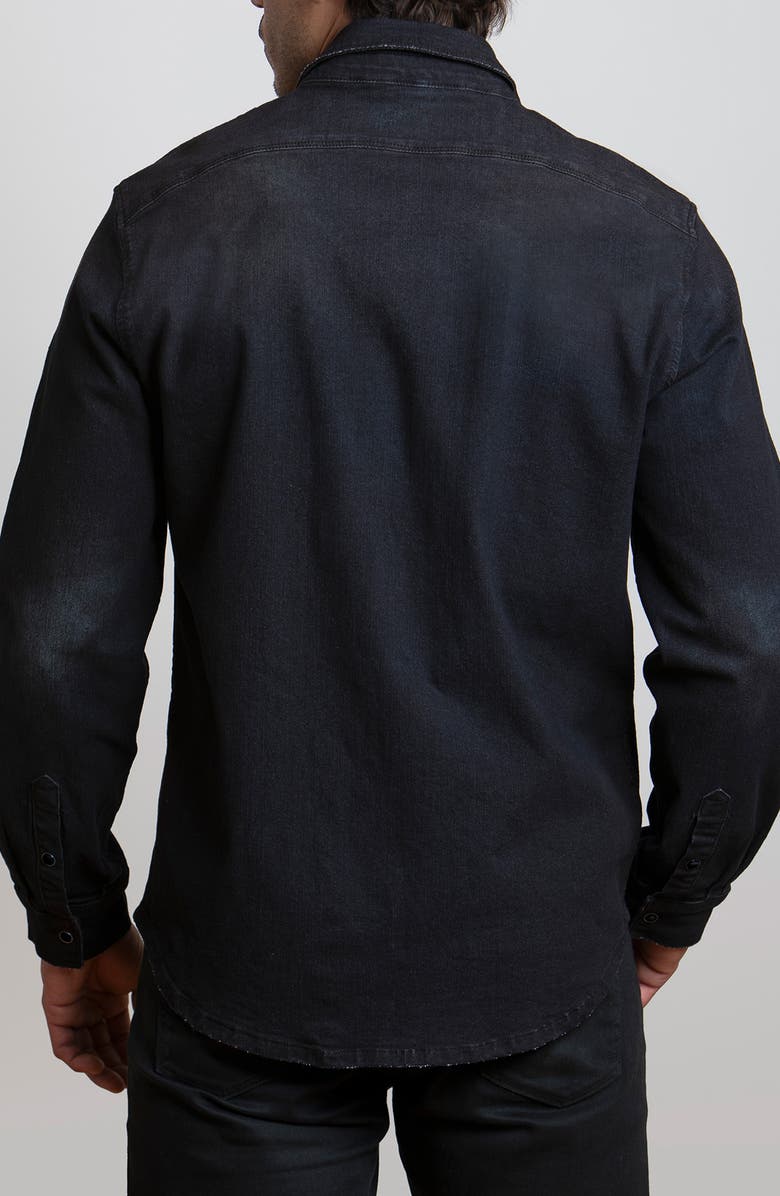 CANYON OF HEROES Big Sky Stretch Western Denim Shirt, Alternate, color, Black