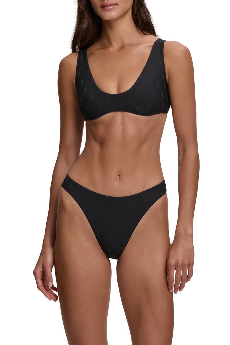 Deep Scoop Bikini Top, Alternate, color, BLACK