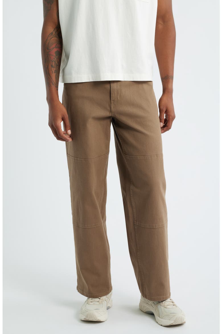 Relaxed Twill Workwear Pants, Main, color, BROWN SHIITAKE