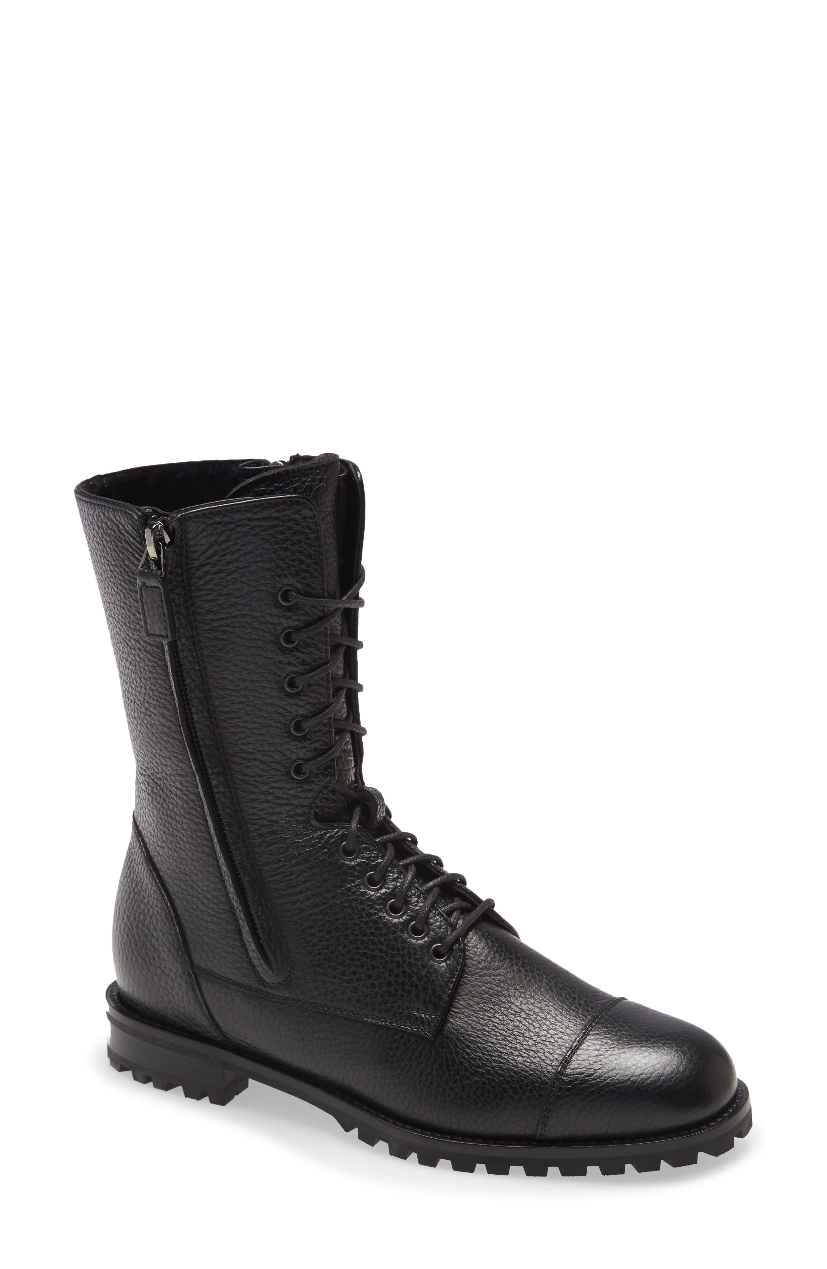 Manolo Blahnik Lugata Combat Boot, Main, color, 