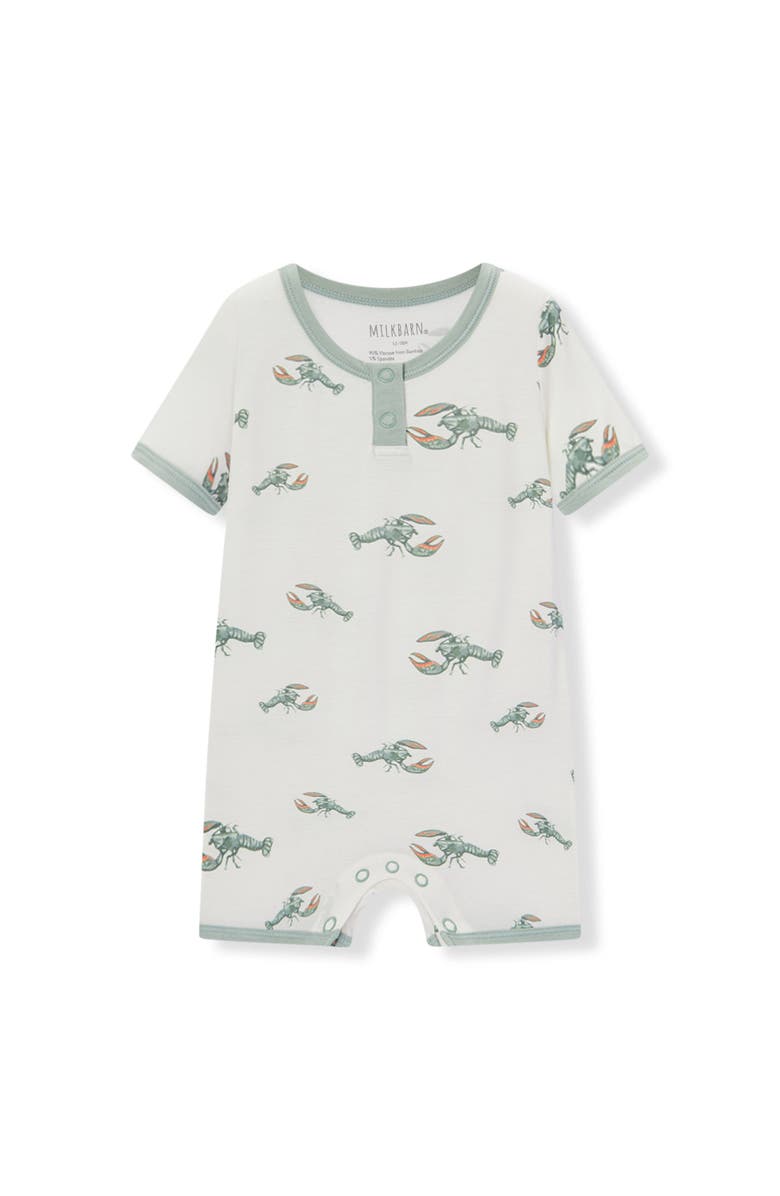 Milkbarn Luxe Stretch Shortall, Main, color, Mint Lobster