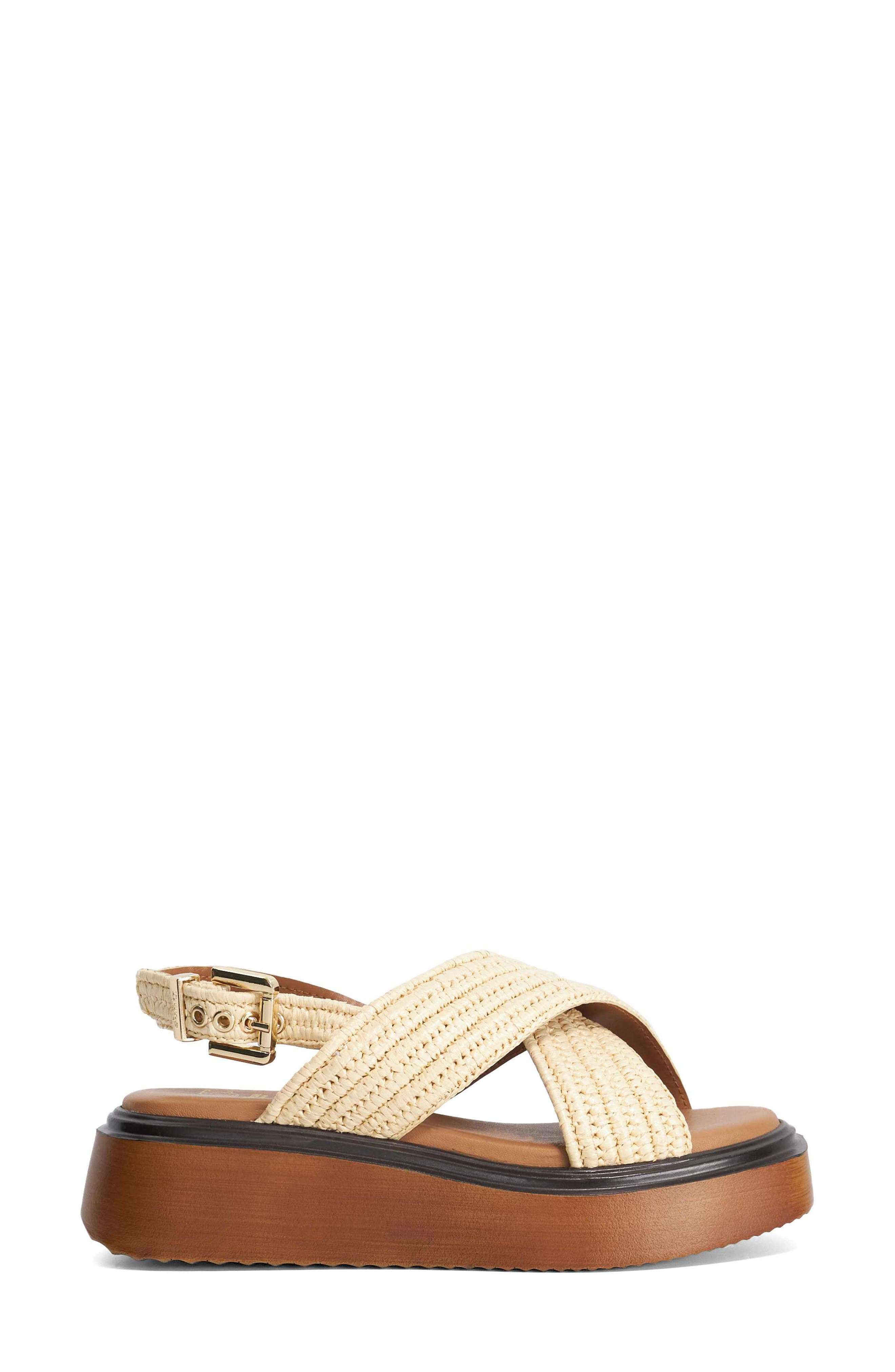 Dune London Lovess Platform Sandal, Alternate, color, Ecru