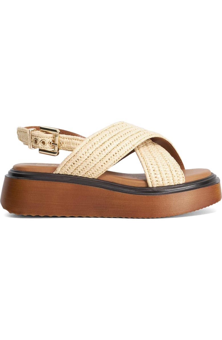 Dune London Lovess Platform Sandal, Alternate, color, Ecru