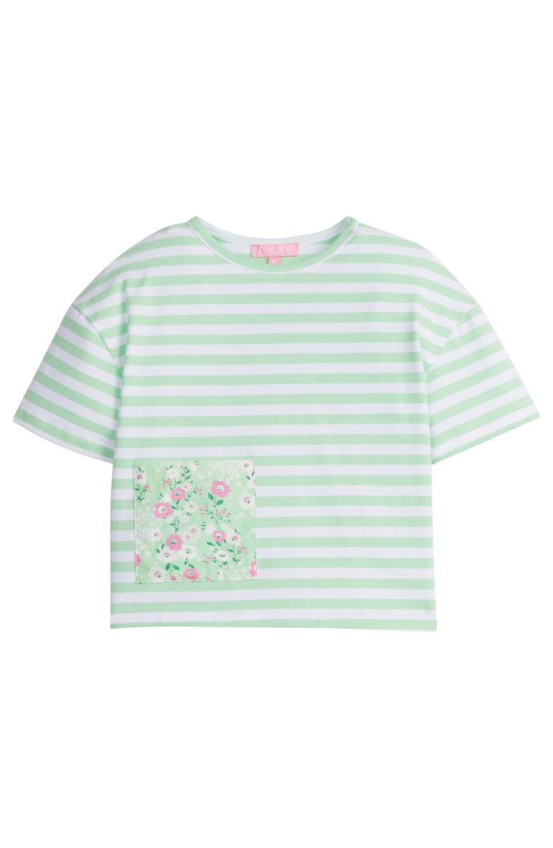 BISBY Kids' Boxy Stripe Tee, Alternate, color, Greenville Floral