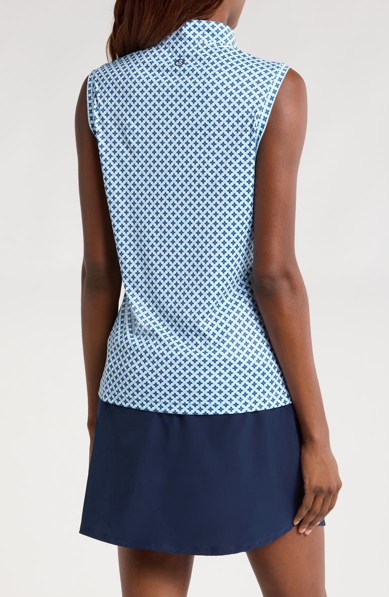 Swannies Geo Print Sleeveless Quarter Zip Polo, Alternate, color,