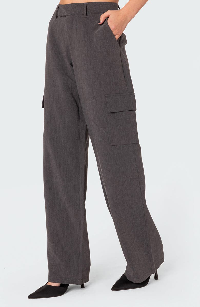 EDIKTED Faith Relaxed Straight Leg Trousers, Alternate, color, Dark-Gray