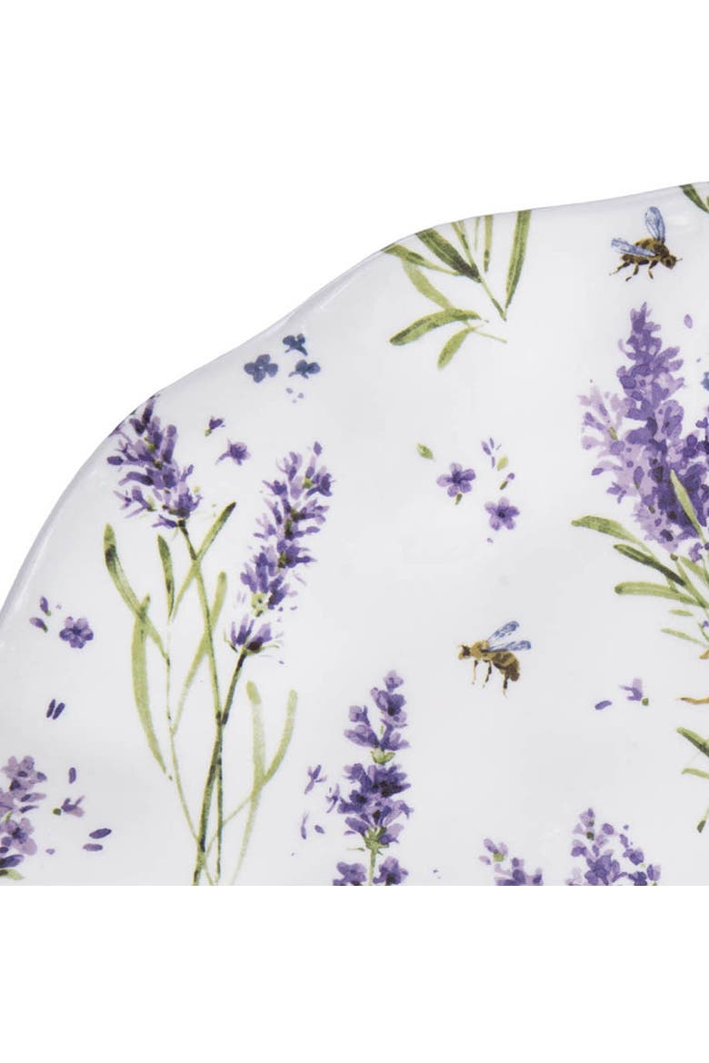 Lavender Fields Novelty Dinnerware Set of  2 Serving Plates, Alternate, color, Purple
