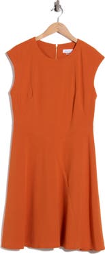 Calvin Klein Cap Sleeve A-Line Dress