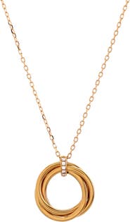 Pre-Owned Cartier Trinity Pendant Necklace 18K Yellow Gold and Diamonds