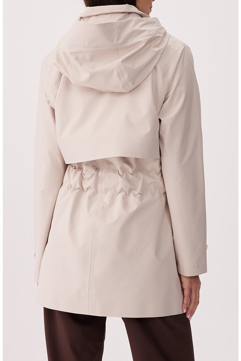 Aliz Water Repellent Short Trench Coat, Alternate, color, ABALONE