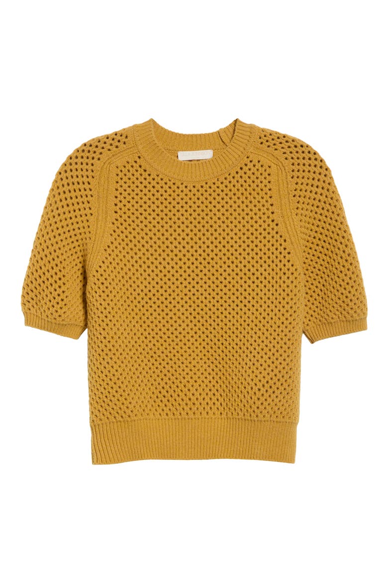 Imara Merino Wool Sweater, Alternate, color, TURMERIC