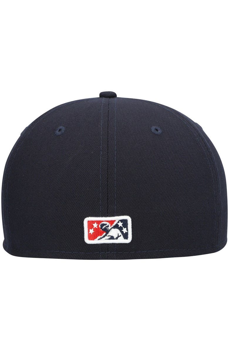 New Era Men's New Era Navy Louisville Bats Authentic Collection Team Alternate 59FIFTY Fitted Hat, Alternate, color, Navy