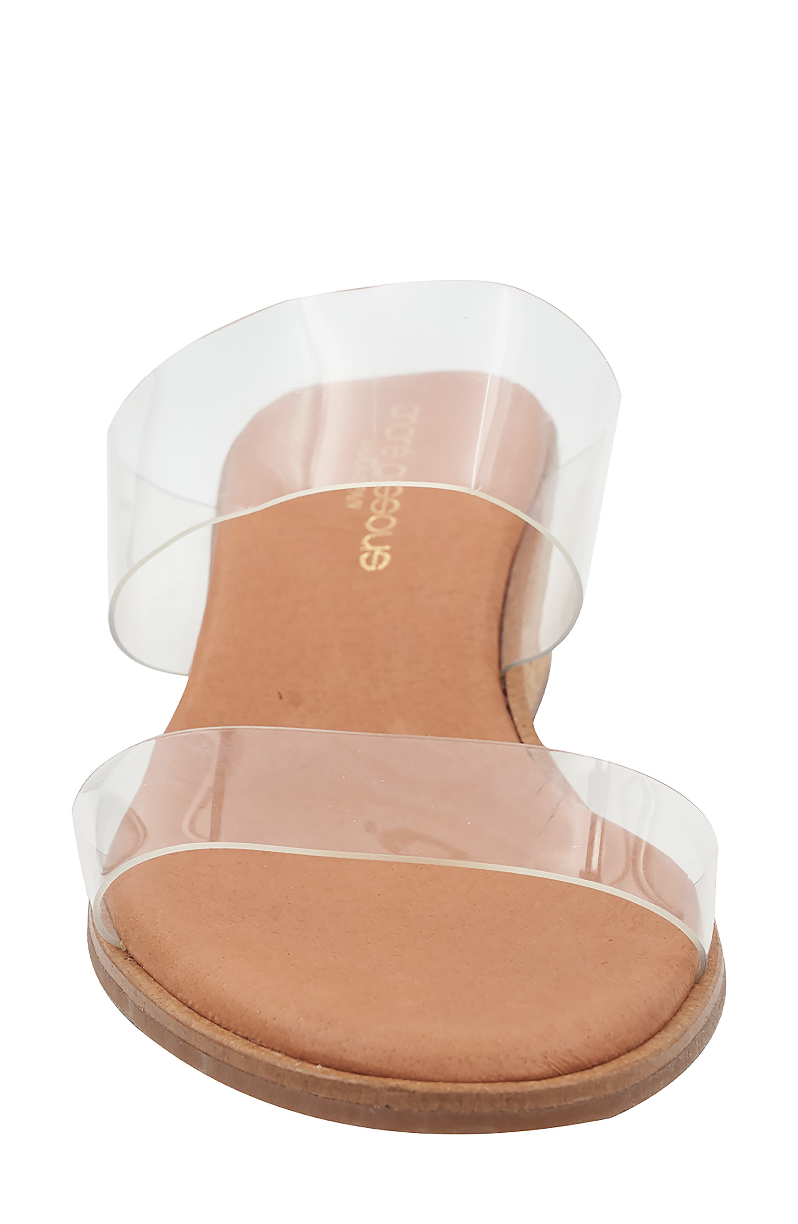 André Assous Gwenn Wedge Sandal, Alternate, color, Clear/ Clear