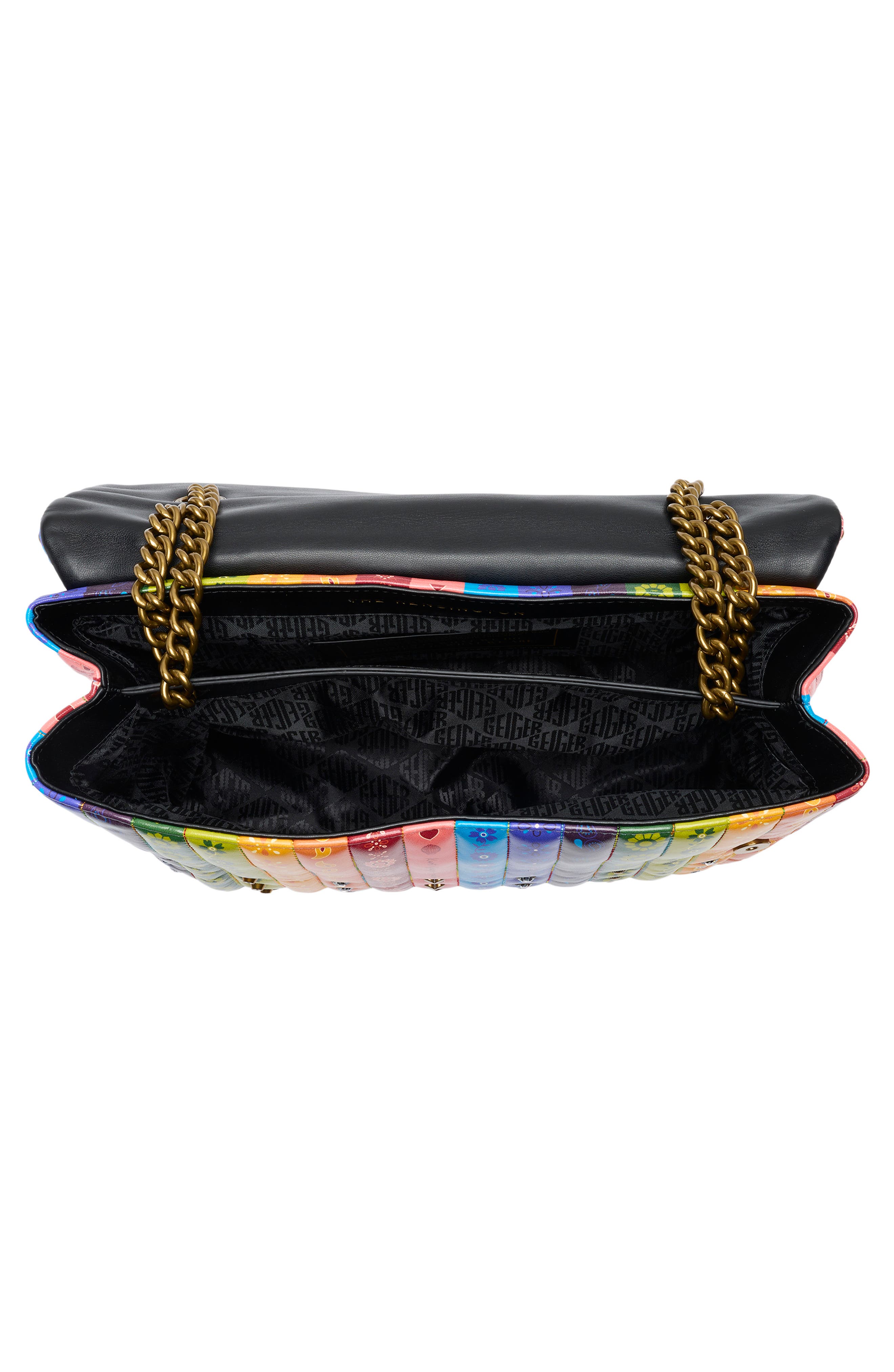 Kurt Geiger London Kensington XXL Leather Shoulder Bag, Alternate, color, Pink Multi/ Other