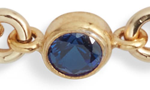 Set & Stones Cubic Zirconia Birthstone Pendant Bracelet In Gold