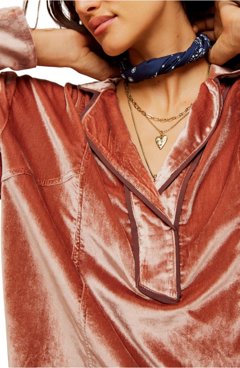 Free People Luxy Long Sleeve Velvet Top, Alternate, color,
