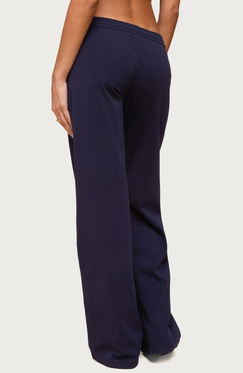 EDIKTED Claudia Stretch Cotton Straight Leg Drawstring Pants, Alternate, color,