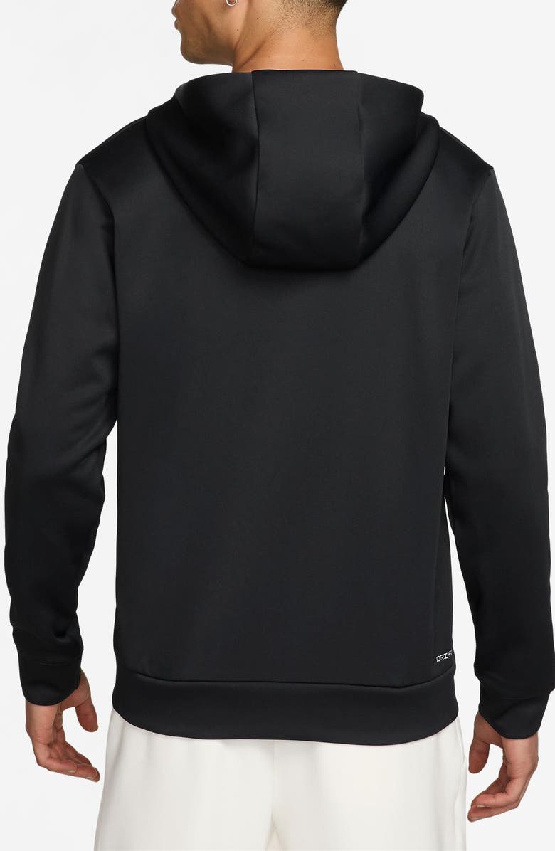 Nike Hyverse Dri-FIT Fleece Zip Hoodie, Alternate, color, Black/ White