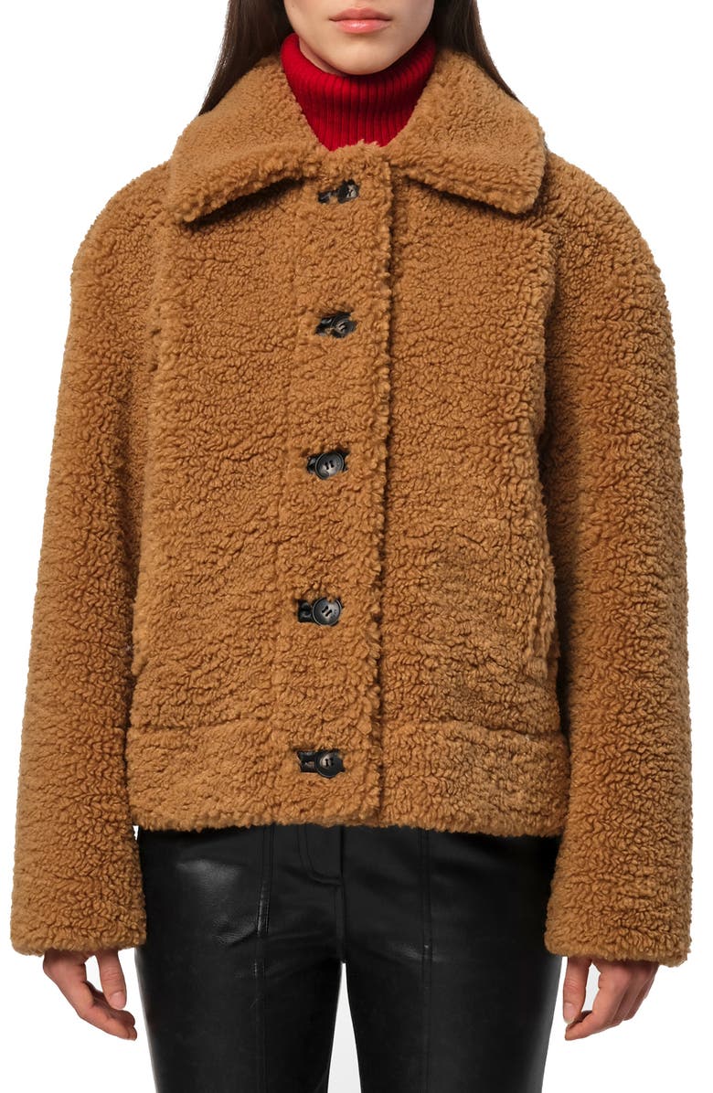 Apparis Charlie Reversible Faux Shearling Short Coat, Main, color, 