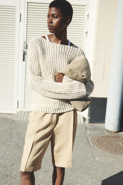 Linen-blend Bermuda Shorts